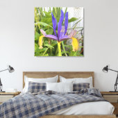 Paarse Iris Flower Outdoor Garden Natuur Foto Canvas Afdruk (Insitu (Slaapkamer))