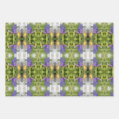 Paarse Iris Flower Outdoor Garden Natuur Foto Inpakpapier Vel (Voorkant)