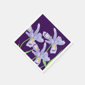 Paarse Iris Flower Paper Napkin Servet (Hoek)
