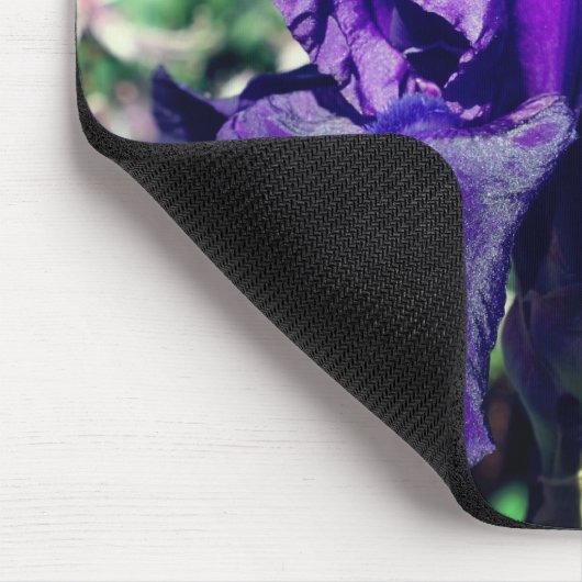 Paarse Iris Flower Personalized Muismat (Hoek)