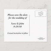 Paarse Iris Flower Wedding Save The Date Aankondigingskaart (Achterkant)
