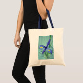 Paarse Iris Flowers Art Canvas tassen (Voorkant (product))