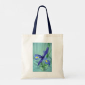 Paarse Iris Flowers Art Canvas tassen (Achterkant)