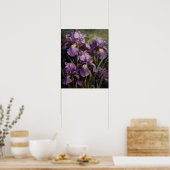 Paarse Iris Flowers Art Print Poster (Keuken)