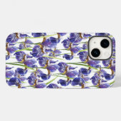Paarse Iris Flowers Case-Mate iPhone Case (Achterkant (horizontaal))