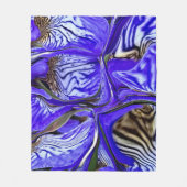 Paarse Iris Flowers Fleece Deken (Voorkant)