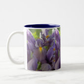Paarse Iris Flowers Foto van Coffee Mugs Tweekleurige Koffiemok (Links)