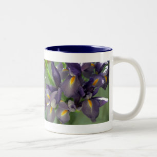 Paarse Iris Flowers Foto van Coffee Mugs Tweekleurige Koffiemok