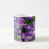 Paarse Iris Flowers Gepersonaliseerd Koffiemok (Center)