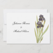 Paarse Iris Flowers Kaart (Achterkant)