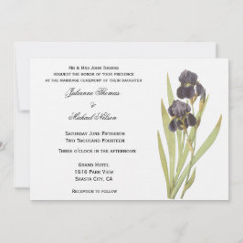 Paarse Iris Flowers Kaart