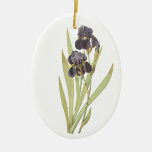 Paarse Iris Flowers Keramisch Ornament