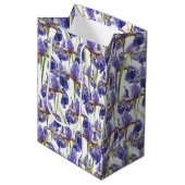 Paarse Iris Flowers Medium Cadeauzakje (Voorkant Gekanteld)