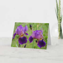 Paarse Iris - Flowers - Moederdag - Birthday Kaart