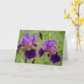 Paarse Iris - Flowers - Moederdag - Birthday Kaart (Gele Bloem)