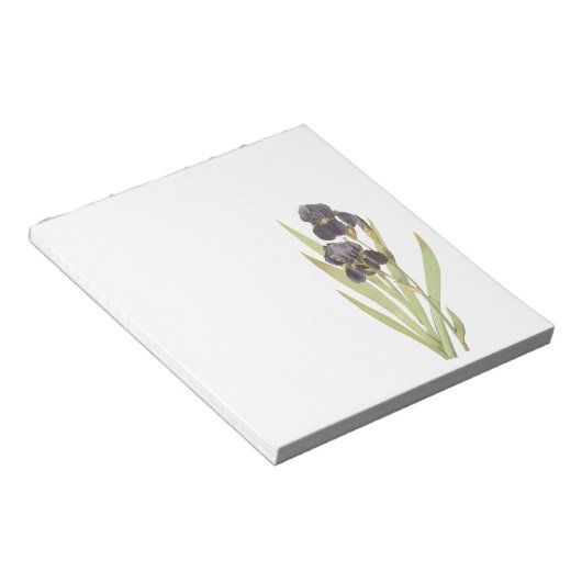 Paarse Iris Flowers Notitieblok (Schuin)