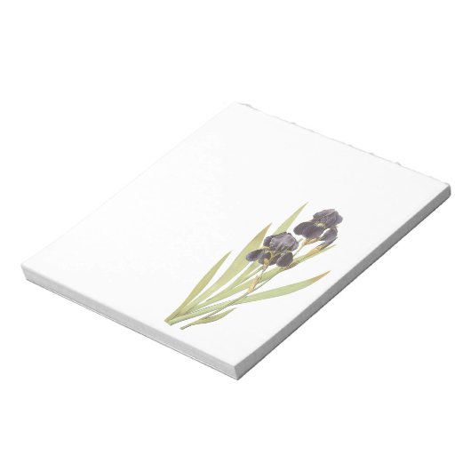 Paarse Iris Flowers Notitieblok (Linkerzijde)