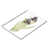 Paarse Iris Flowers Notitieboek (Linkerzijde)