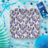 Paarse Iris Flowers Papieren Bordje (Feest)