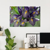 Paarse Iris Flowers Poster Art Print (Thuiskantoor)