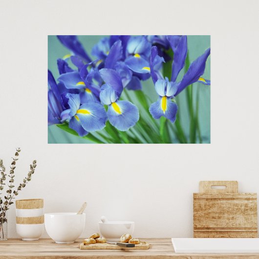 Paarse Iris Flowers Poster Art Print (Keuken)
