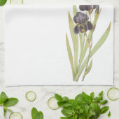 Paarse Iris Flowers Theedoek (Gevouwen)