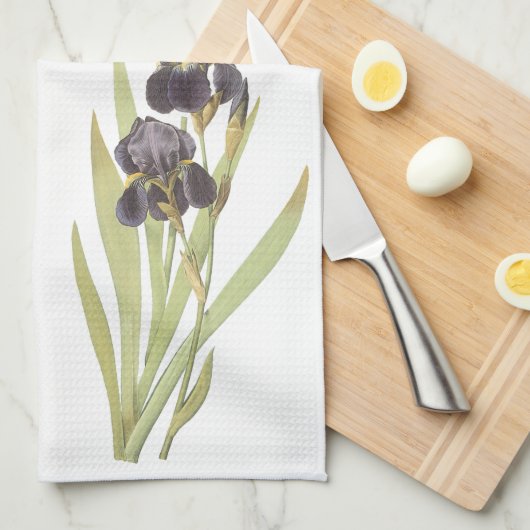 Paarse Iris Flowers Theedoek (Quarter Fold)