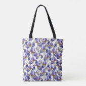 Paarse Iris Flowers Tote Bag (Achterkant)