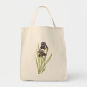 Paarse Iris Flowers Tote Bag (Voorkant)