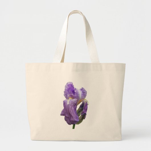 Paarse Iris Foto Grote Tote Bag (Voorkant)