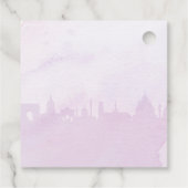 Paarse Iris Franse Dankjewel Bedankjes Labels (Achterkant)