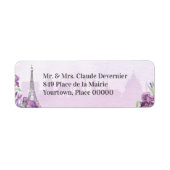 Paarse Iris Franse servetten uit Parijs Etiket (Voorkant)