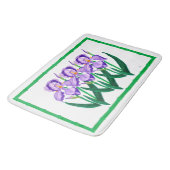 Paarse Iris Garden Bathmat Badmat (Gekanteld)