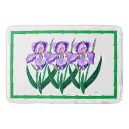 Paarse Iris Garden Bathmat Badmat