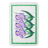 Paarse Iris Garden Bathmat Badmat (Voorkant Verticaal)
