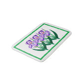 Paarse Iris Garden Bathmat Badmat (Gekanteld)