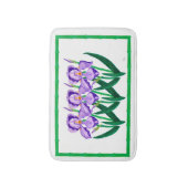 Paarse Iris Garden Bathmat Badmat (Voorkant Verticaal)