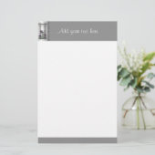 Paarse Iris Garden Gate Stationery met zilver Briefpapier (Staand voorkant)