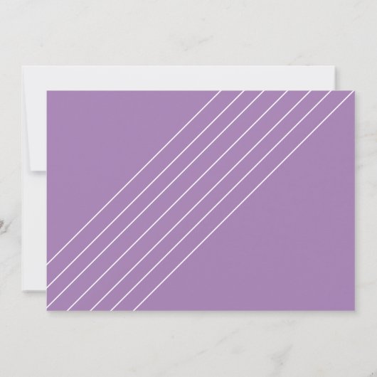 Paarse Iris Garden Photo Save the Date (Achterkant)