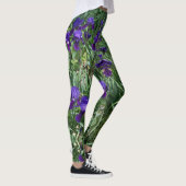 Paarse Iris Garden Print-All-Over Leggings (Rechts)