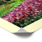 PAARSE IRIS-GEBIEDEN IN DE GROENE TUSCANY LANDSCAP POSTER (Hoek)