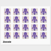 Paarse Iris Gemaakt van Velen Vierkante Sticker (Vel)
