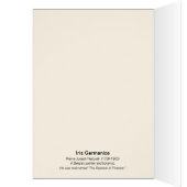 Paarse Iris Germanica Botanical Art Note Kaart (Binnen (Links))