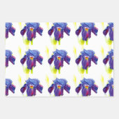Paarse Iris Gift Wrap Inpakpapier Vel (Voorkant)