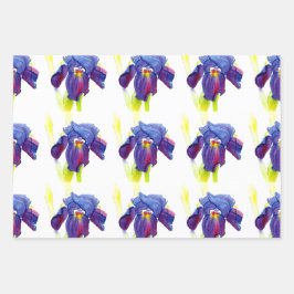 Paarse Iris Gift Wrap Inpakpapier Vel