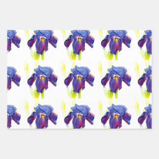 Paarse Iris Gift Wrap Inpakpapier Vel