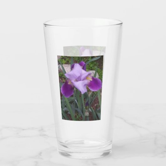 Paarse Iris Glas (Achterkant)
