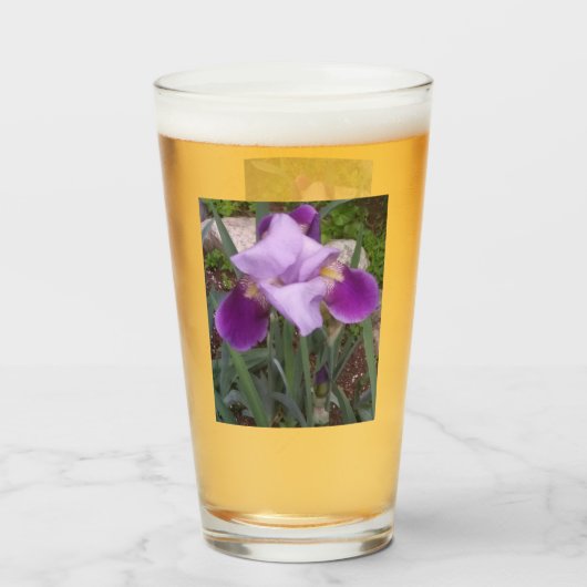 Paarse Iris Glas (Voorkant gevuld)