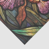 Paarse iris Glas in lood Tissuepapier (Detail)