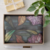 Paarse iris Glas in lood Tissuepapier (Geschenk)